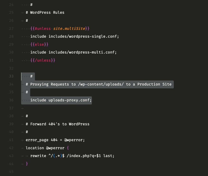 Proxy Configuration Example